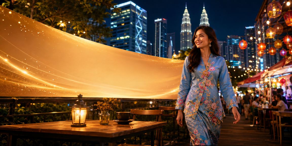 Wanita berbaju kurung menikmati hiburan kasino di Kuala Lumpur selepas mendaftar akaun baharu